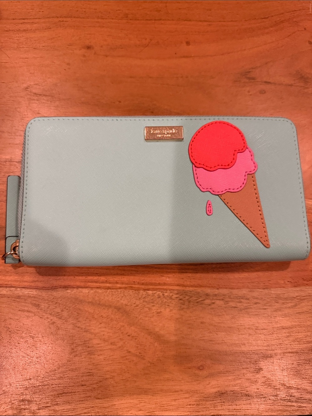 NWOT Kate Spade "Flavor of the Month" Ice Cream Cone Continental Zip Wallet